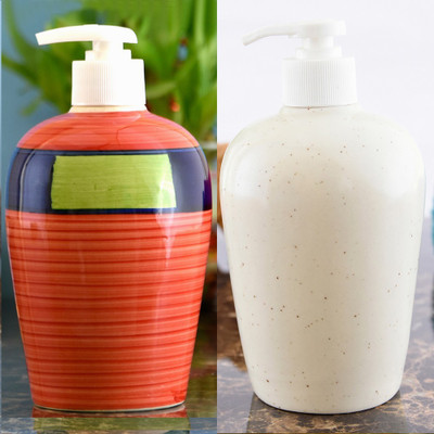 

Sforzi Ceramic soap dispenser combo 450 ml Lotion, Shampoo, Soap Dispenser(Multicolor)