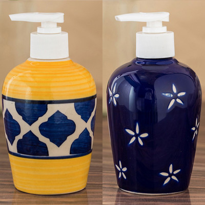

Sforzi Ceramic soap dispenser combo 250 ml Lotion, Shampoo, Soap Dispenser(Multicolor)
