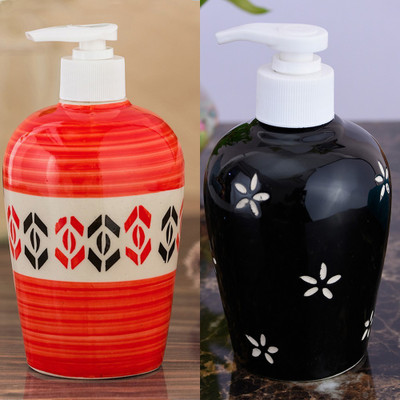 

Sforzi Ceramic soap dispenser combo 700 ml Lotion, Shampoo, Soap Dispenser(Multicolor)