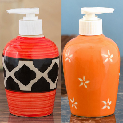 

Sforzi Ceramic soap dispenser combo 250 ml Lotion, Shampoo, Soap Dispenser(Multicolor)