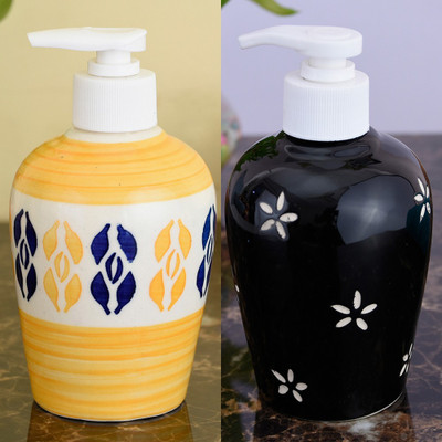 

Sforzi Ceramic soap dispenser combo 250 ml Lotion, Shampoo, Soap Dispenser(Multicolor)