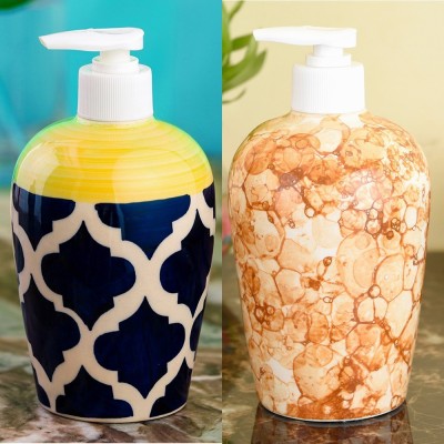 

Sforzi Ceramic soap dispenser combo 450 ml Lotion, Shampoo, Soap Dispenser(Multicolor)