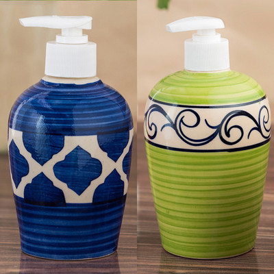 

Sforzi Ceramic soap dispenser combo 700 ml Lotion, Shampoo, Soap Dispenser(Multicolor)