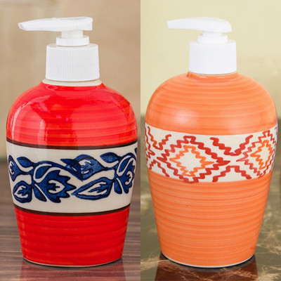 

Sforzi Ceramic soap dispenser combo 700 ml Lotion, Shampoo, Soap Dispenser(Multicolor)