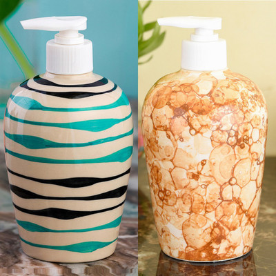 

Sforzi Ceramic soap dispenser combo 450 ml Lotion, Shampoo, Soap Dispenser(Multicolor)