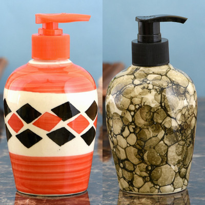 

Sforzi Ceramic soap dispenser combo 250 ml Lotion, Shampoo, Soap Dispenser(Multicolor)