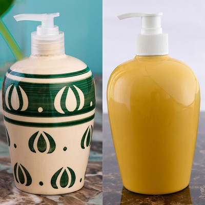 

Sforzi Ceramic soap dispenser combo 450 ml Lotion, Shampoo, Soap Dispenser(Multicolor)