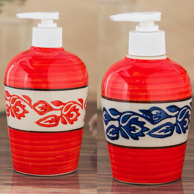

Sforzi Ceramic soap dispenser combo 250 ml Lotion, Shampoo, Soap Dispenser(Multicolor)