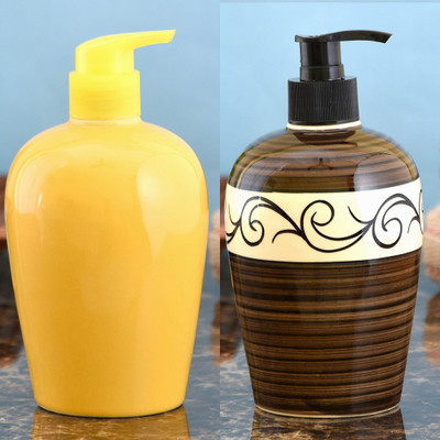 

Sforzi Ceramic soap dispenser combo 450 ml Lotion, Shampoo, Soap Dispenser(Multicolor)