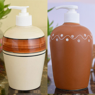

Sforzi Ceramic soap dispenser combo 450 ml Lotion, Shampoo, Soap Dispenser(Multicolor)
