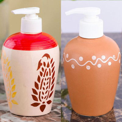 

Sforzi Ceramic soap dispenser combo 700 ml Lotion, Shampoo, Soap Dispenser(Multicolor)