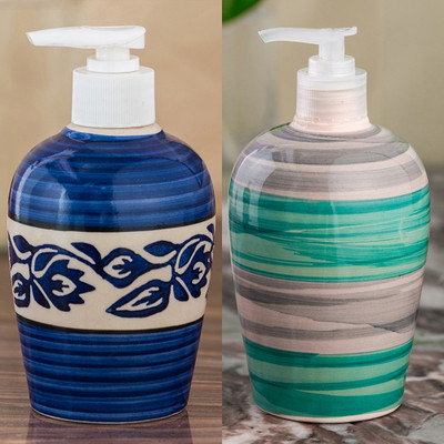 

Sforzi Ceramic soap dispenser combo 700 ml Lotion, Shampoo, Soap Dispenser(Multicolor)