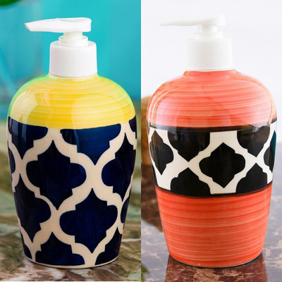 

Sforzi Ceramic soap dispenser combo 450 ml Lotion, Shampoo, Soap Dispenser(Multicolor)