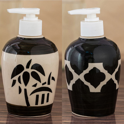 

Sforzi Ceramic soap dispenser combo 250 ml Lotion, Shampoo, Soap Dispenser(Multicolor)