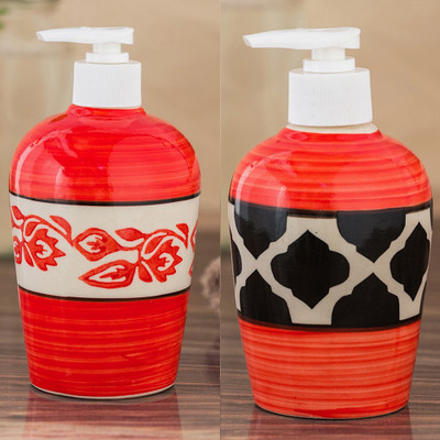 

Sforzi Ceramic soap dispenser combo 250 ml Lotion, Shampoo, Soap Dispenser(Multicolor)