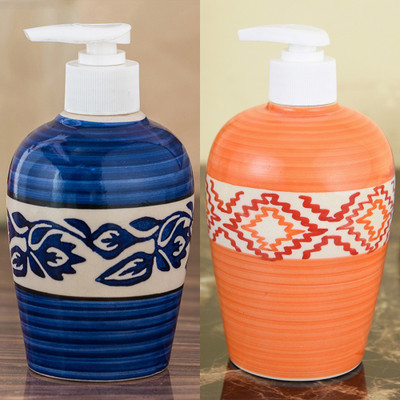 

Sforzi Ceramic soap dispenser combo 700 ml Lotion, Shampoo, Soap Dispenser(Multicolor)