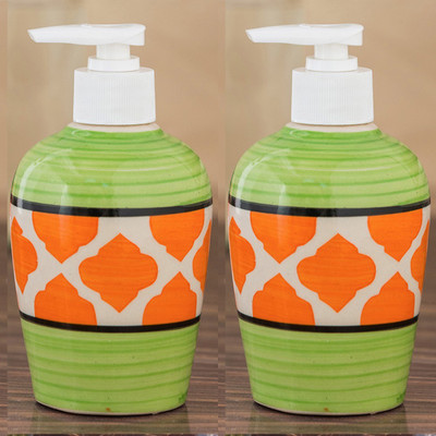 

Sforzi Ceramic soap dispenser combo 250 ml Lotion, Shampoo, Soap Dispenser(Multicolor)