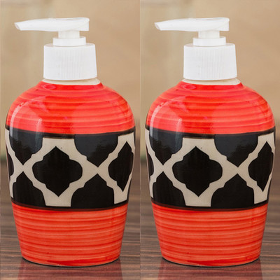 

Sforzi Ceramic soap dispenser combo 250 ml Lotion, Shampoo, Soap Dispenser(Multicolor)