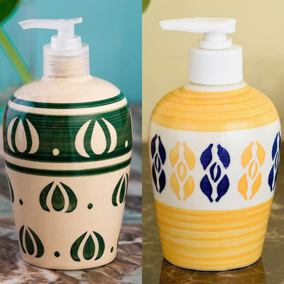 

Sforzi Ceramic soap dispenser combo 700 ml Lotion, Shampoo, Soap Dispenser(Multicolor)