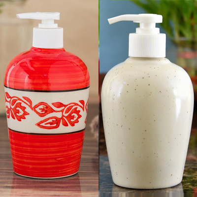 

Sforzi Ceramic soap dispenser combo 250 ml Lotion, Shampoo, Soap Dispenser(Multicolor)