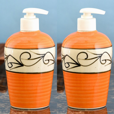 

Sforzi Ceramic soap dispenser combo 450 ml Lotion, Shampoo, Soap Dispenser(Multicolor)