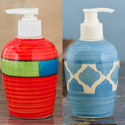 

Sforzi Ceramic soap dispenser combo 250 ml Lotion, Shampoo, Soap Dispenser(Multicolor)