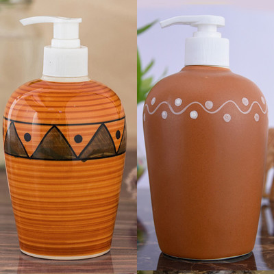 

Sforzi Ceramic soap dispenser combo 450 ml Lotion, Shampoo, Soap Dispenser(Multicolor)