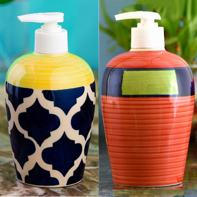 

Sforzi Ceramic soap dispenser combo 450 ml Lotion, Shampoo, Soap Dispenser(Multicolor)