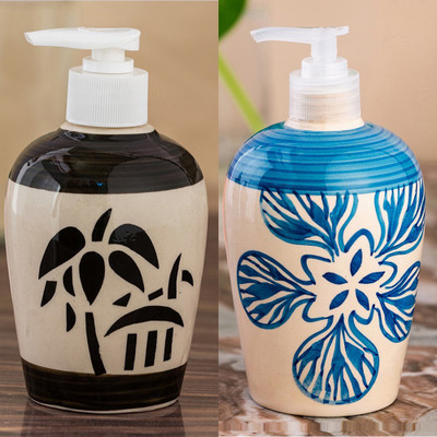 

Sforzi Ceramic soap dispenser combo 700 ml Lotion, Shampoo, Soap Dispenser(Multicolor)