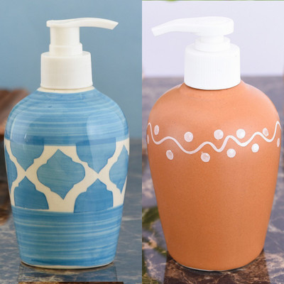 

Sforzi Ceramic soap dispenser combo 250 ml Lotion, Shampoo, Soap Dispenser(Multicolor)