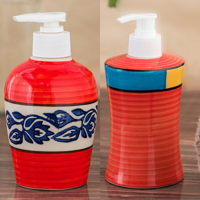 

Sforzi Ceramic soap dispenser combo 250 ml Lotion, Shampoo, Soap Dispenser(Multicolor)