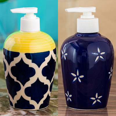 

Sforzi Ceramic soap dispenser combo 700 ml Lotion, Shampoo, Soap Dispenser(Multicolor)
