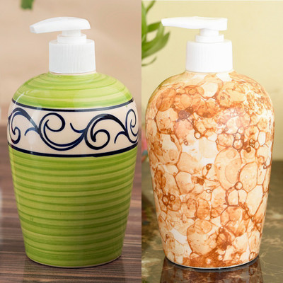 

Sforzi Ceramic soap dispenser combo 450 ml Lotion, Shampoo, Soap Dispenser(Multicolor)