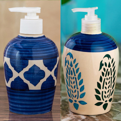 

Sforzi Ceramic soap dispenser combo 700 ml Lotion, Shampoo, Soap Dispenser(Multicolor)