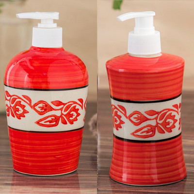 

Sforzi Ceramic soap dispenser combo 250 ml Lotion, Shampoo, Soap Dispenser(Multicolor)