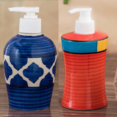 

Sforzi Ceramic soap dispenser combo 250 ml Lotion, Shampoo, Soap Dispenser(Multicolor)