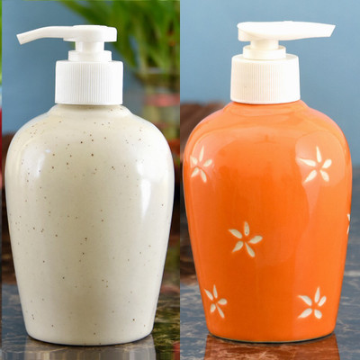 

Sforzi Ceramic soap dispenser combo 250 ml Lotion, Shampoo, Soap Dispenser(Multicolor)