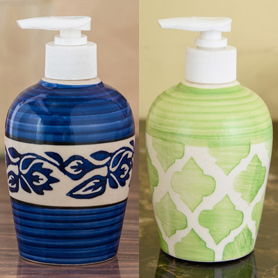 

Sforzi Ceramic soap dispenser combo 250 ml Lotion, Shampoo, Soap Dispenser(Multicolor)