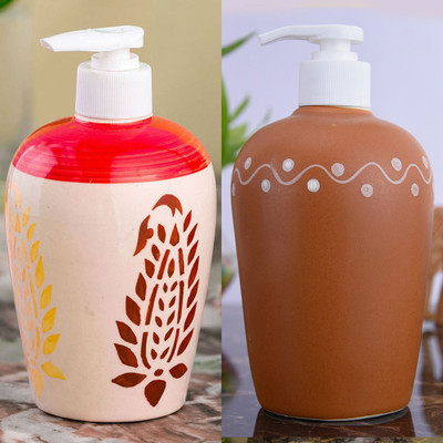 

Sforzi Ceramic soap dispenser combo 450 ml Lotion, Shampoo, Soap Dispenser(Multicolor)