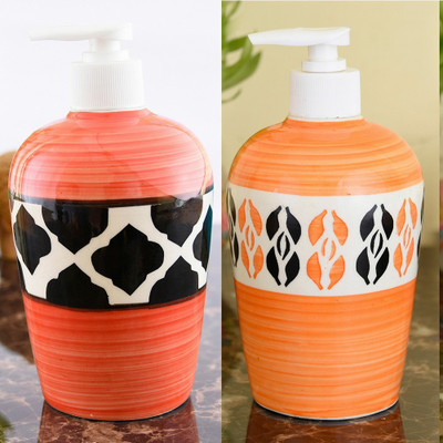 

Sforzi Ceramic soap dispenser combo 450 ml Lotion, Shampoo, Soap Dispenser(Multicolor)