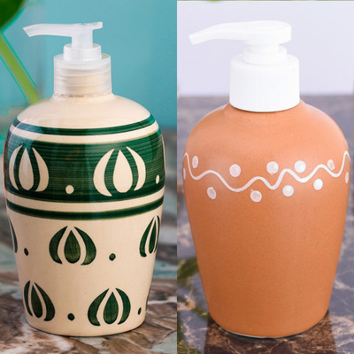 

Sforzi Ceramic soap dispenser combo 700 ml Lotion, Shampoo, Soap Dispenser(Multicolor)