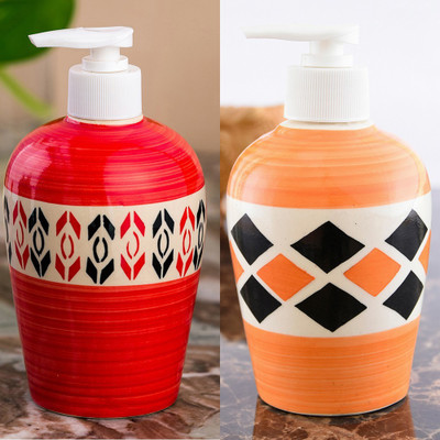 

Sforzi Ceramic soap dispenser combo 700 ml Lotion, Shampoo, Soap Dispenser(Multicolor)