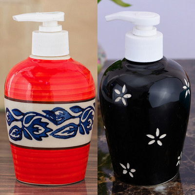 

Sforzi Ceramic soap dispenser combo 250 ml Lotion, Shampoo, Soap Dispenser(Multicolor)