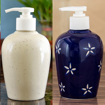

Sforzi Ceramic soap dispenser combo 250 ml Lotion, Shampoo, Soap Dispenser(Multicolor)