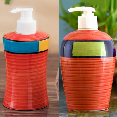 

Sforzi Ceramic soap dispenser combo 700 ml Lotion, Shampoo, Soap Dispenser(Multicolor)
