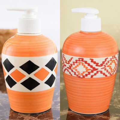 

Sforzi Ceramic soap dispenser combo 700 ml Lotion, Shampoo, Soap Dispenser(Multicolor)