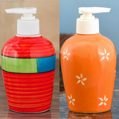 

Sforzi Ceramic soap dispenser combo 250 ml Lotion, Shampoo, Soap Dispenser(Multicolor)