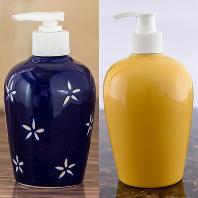 

Sforzi Ceramic soap dispenser combo 700 ml Lotion, Shampoo, Soap Dispenser(Multicolor)