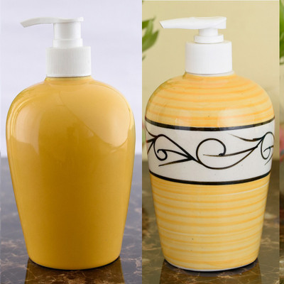 

Sforzi Ceramic soap dispenser combo 450 ml Lotion, Shampoo, Soap Dispenser(Multicolor)