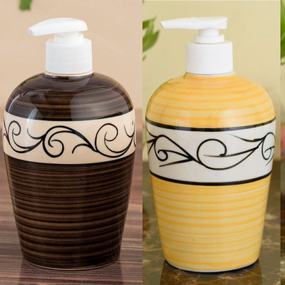 

Sforzi Ceramic soap dispenser combo 450 ml Lotion, Shampoo, Soap Dispenser(Multicolor)